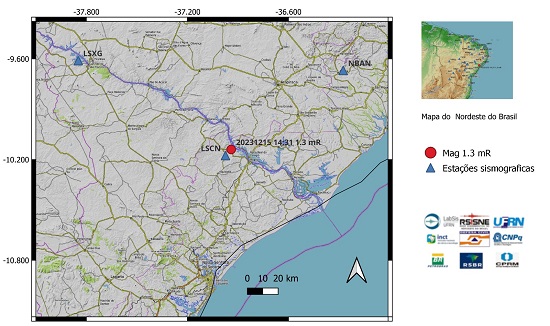 Tremor de terra em Amparo de São Francisco