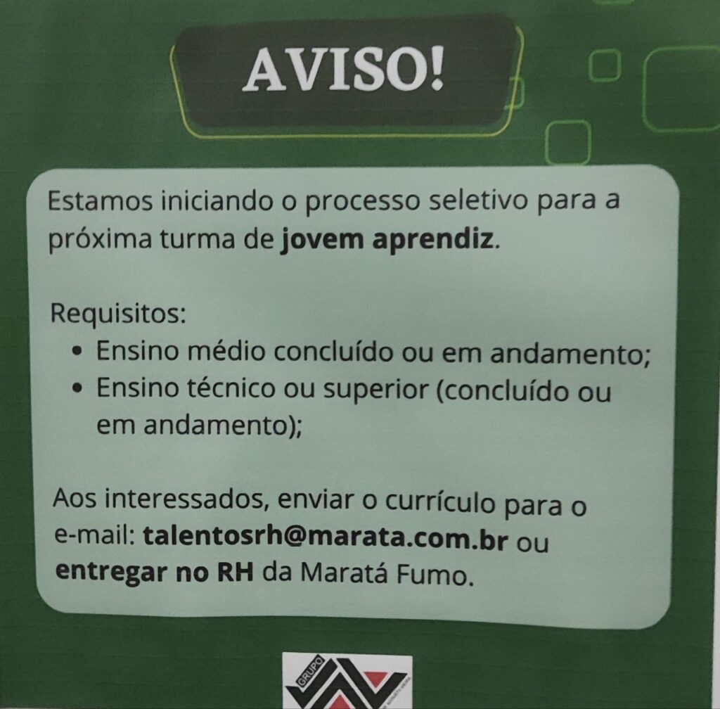 Vaga Jovem Aprendiz