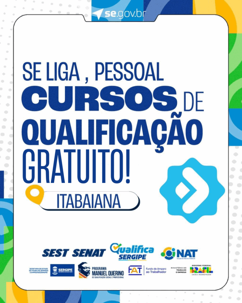 Curso gratuito operador motoniveladora Itabaiana

